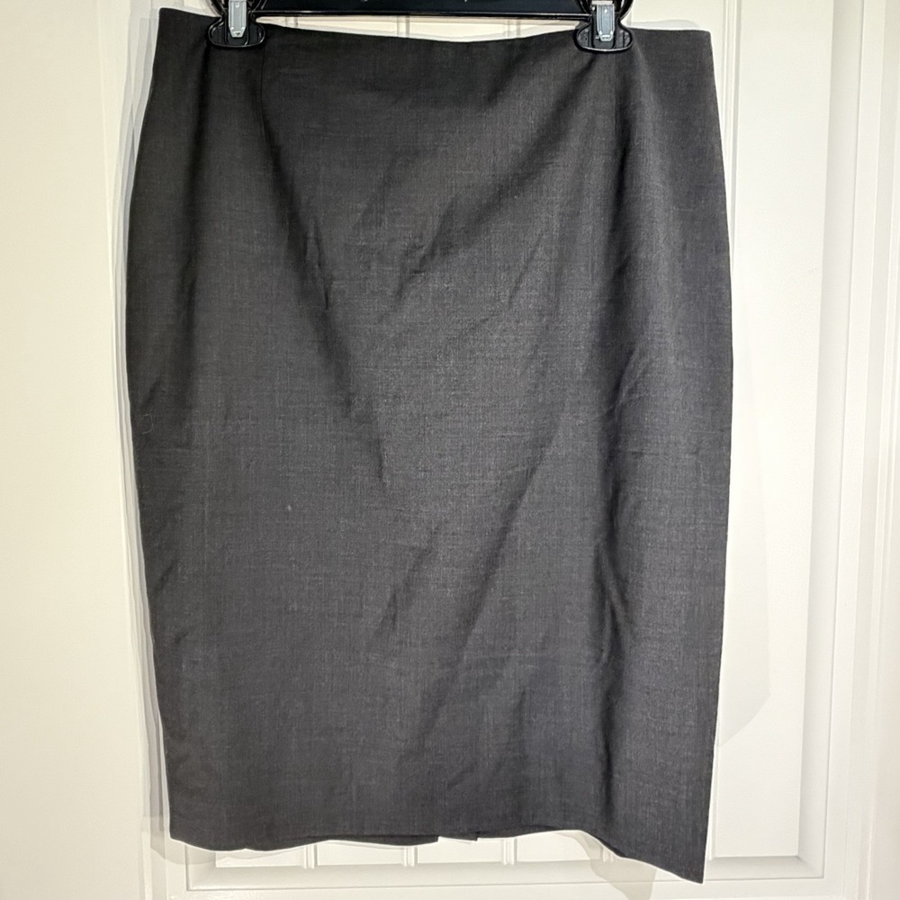 Antonio Melani Charcoal Gray Pencil Skirt Career Office Size 10